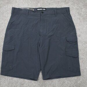 Iron Co Shorts NWT‎ Mens 40 Gray Hybrid Cargo Stretch Polyester 11" inseam